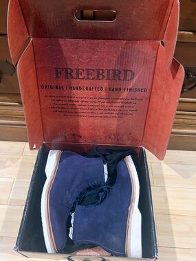 Freebird by Steven Navy Suede Wheeler Boot